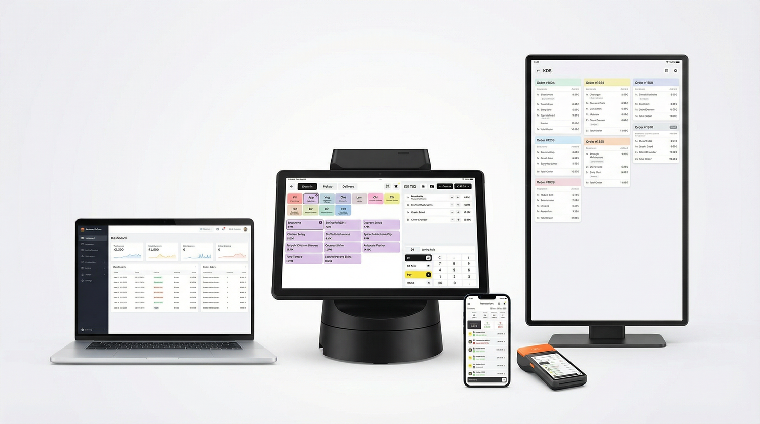Terminale POS EatLive con tablet e stampanti per il locale